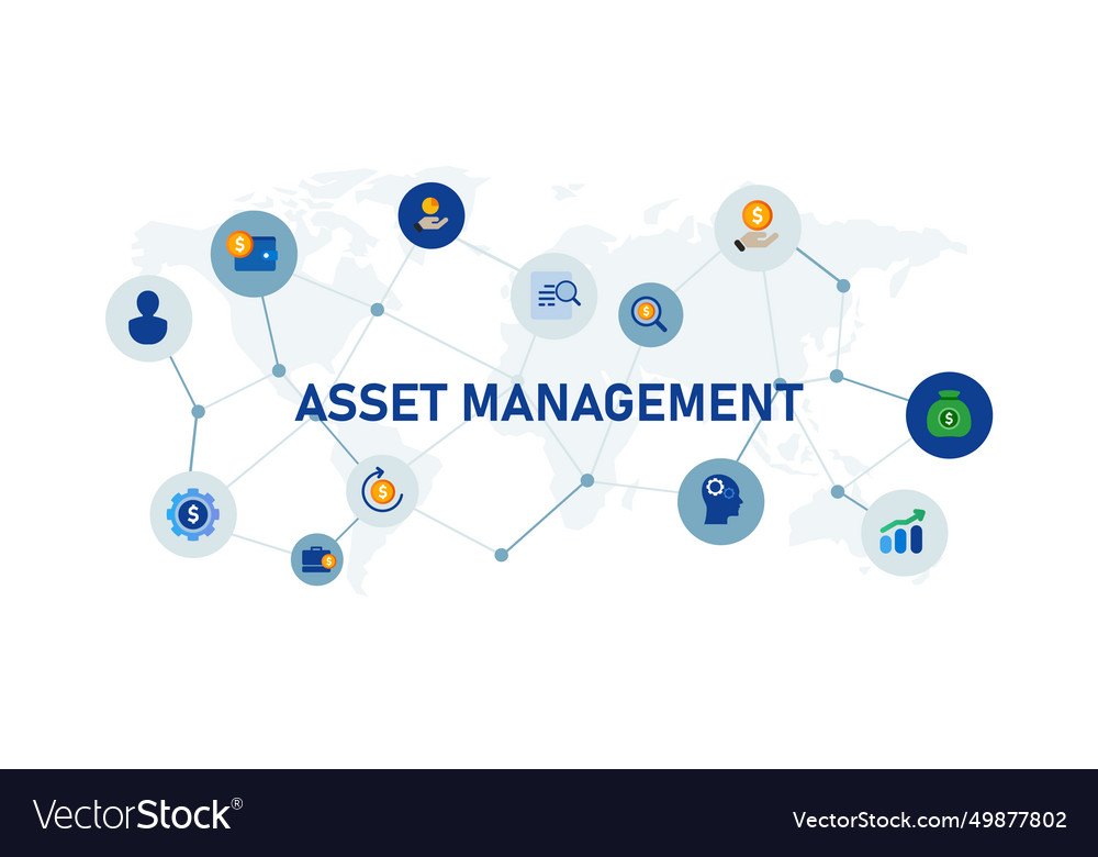 Asset management for increase financial profit Vector Image