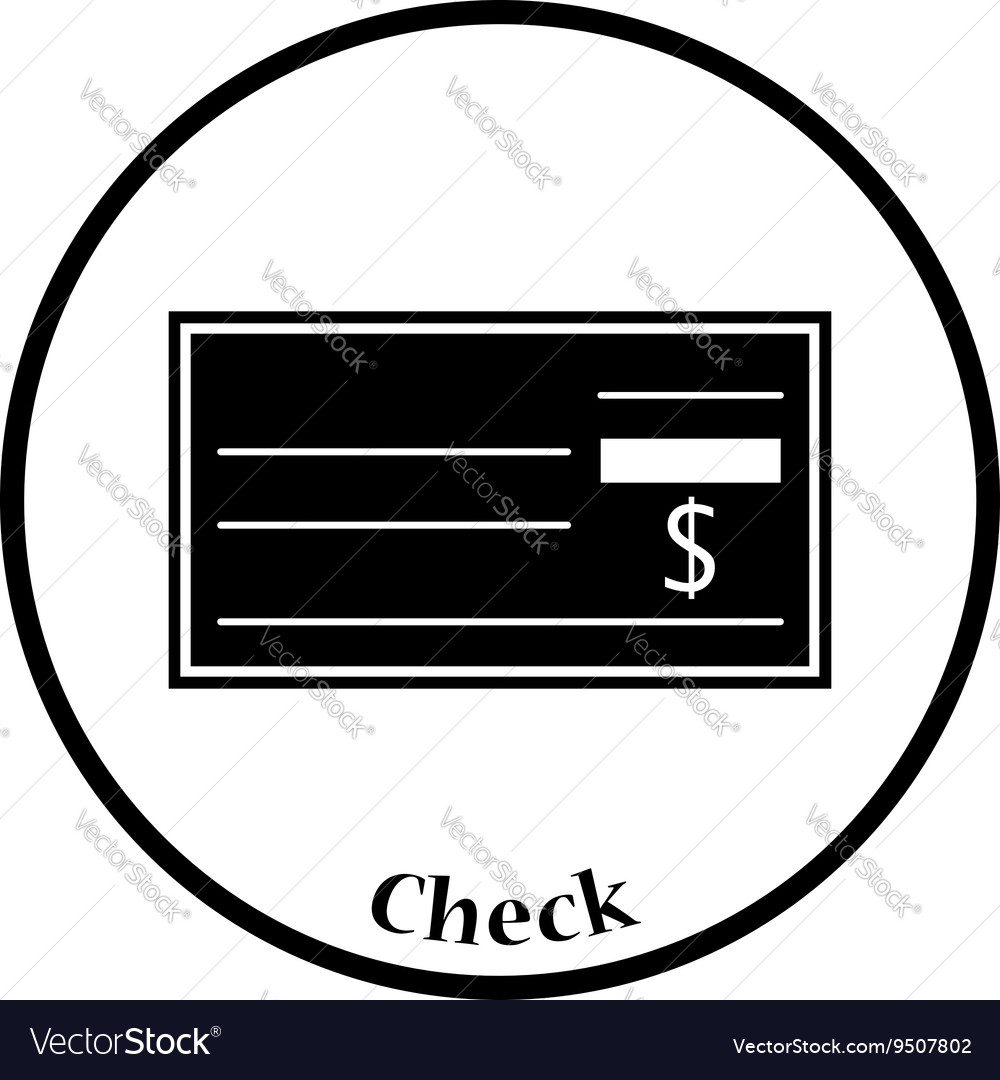 Bank check icon Royalty Free Vector Image - VectorStock