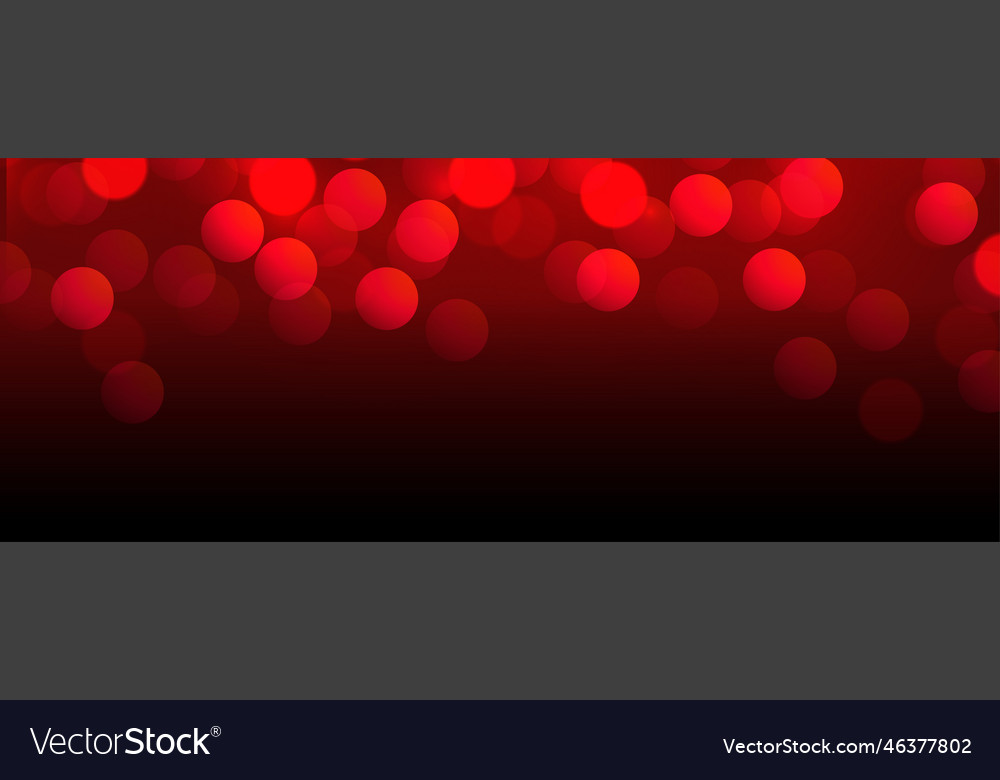 Beautiful red bokeh banner with text space