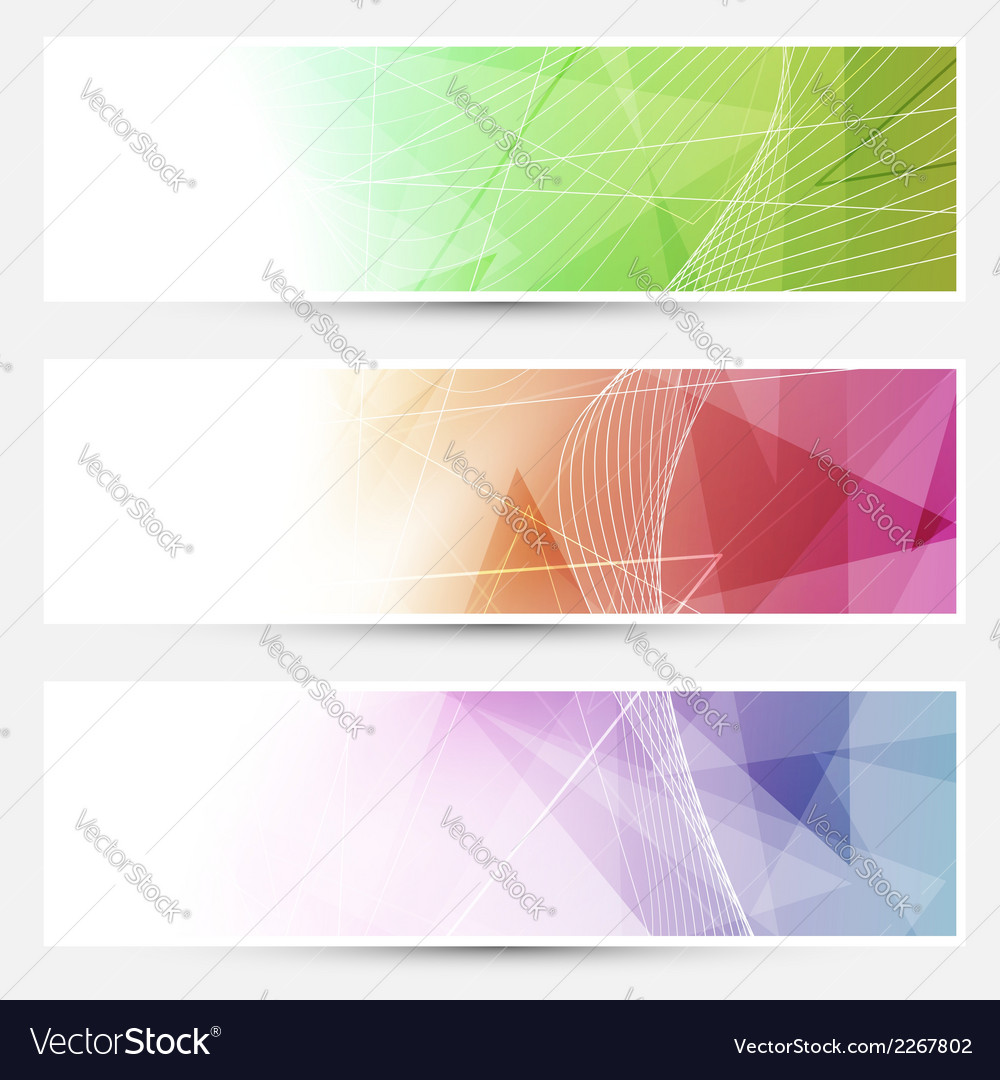 Bright triangular cards with swoosh lines