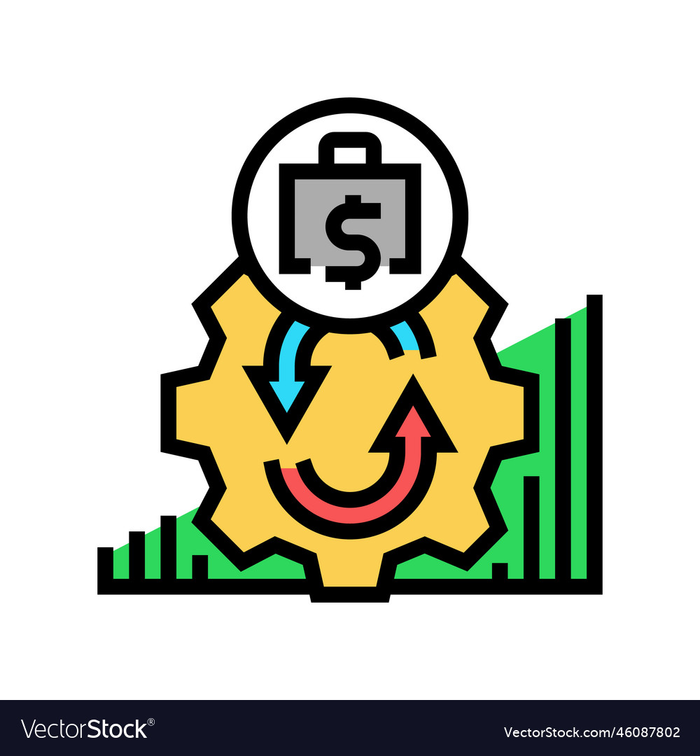 Changing business model color icon vector image Changing business model color icon