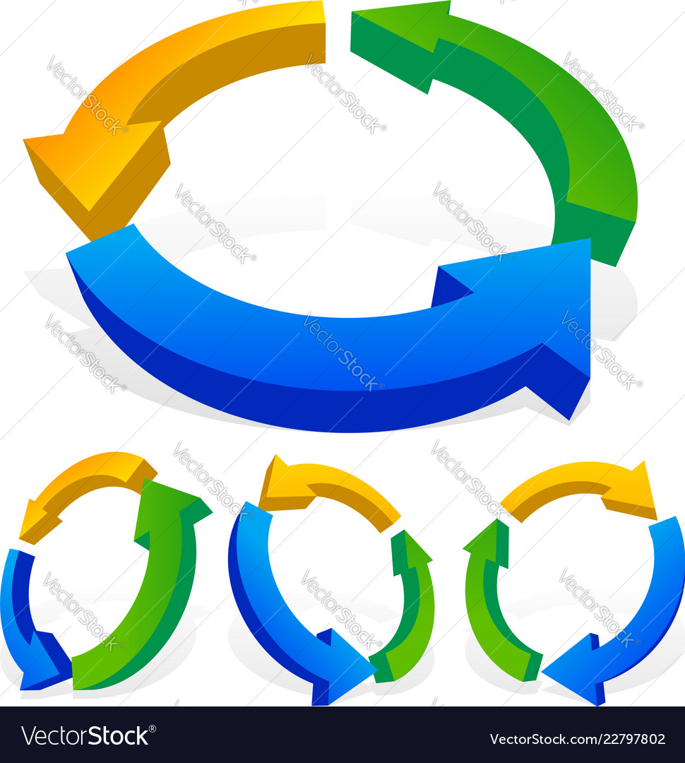 Colorful Cycle Arrows - Loop & Process