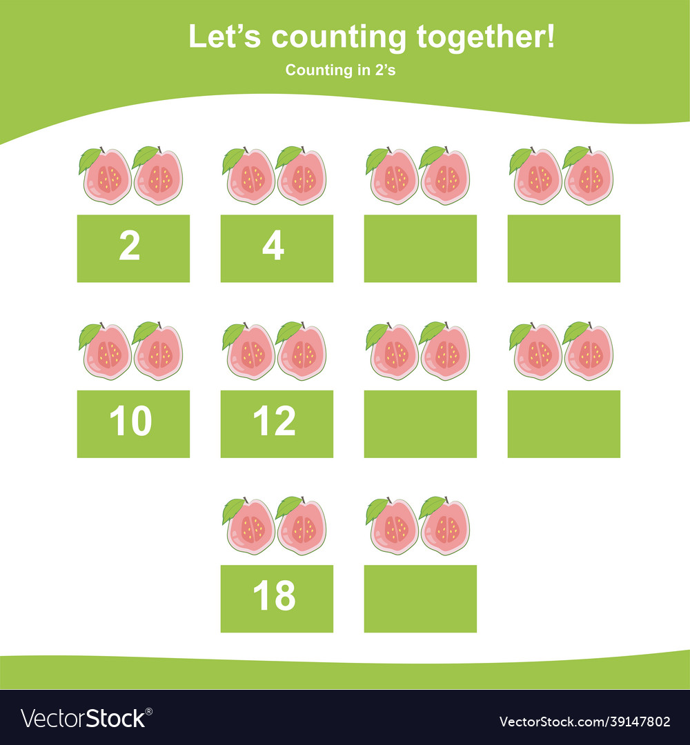 Counting in 2s guava for children