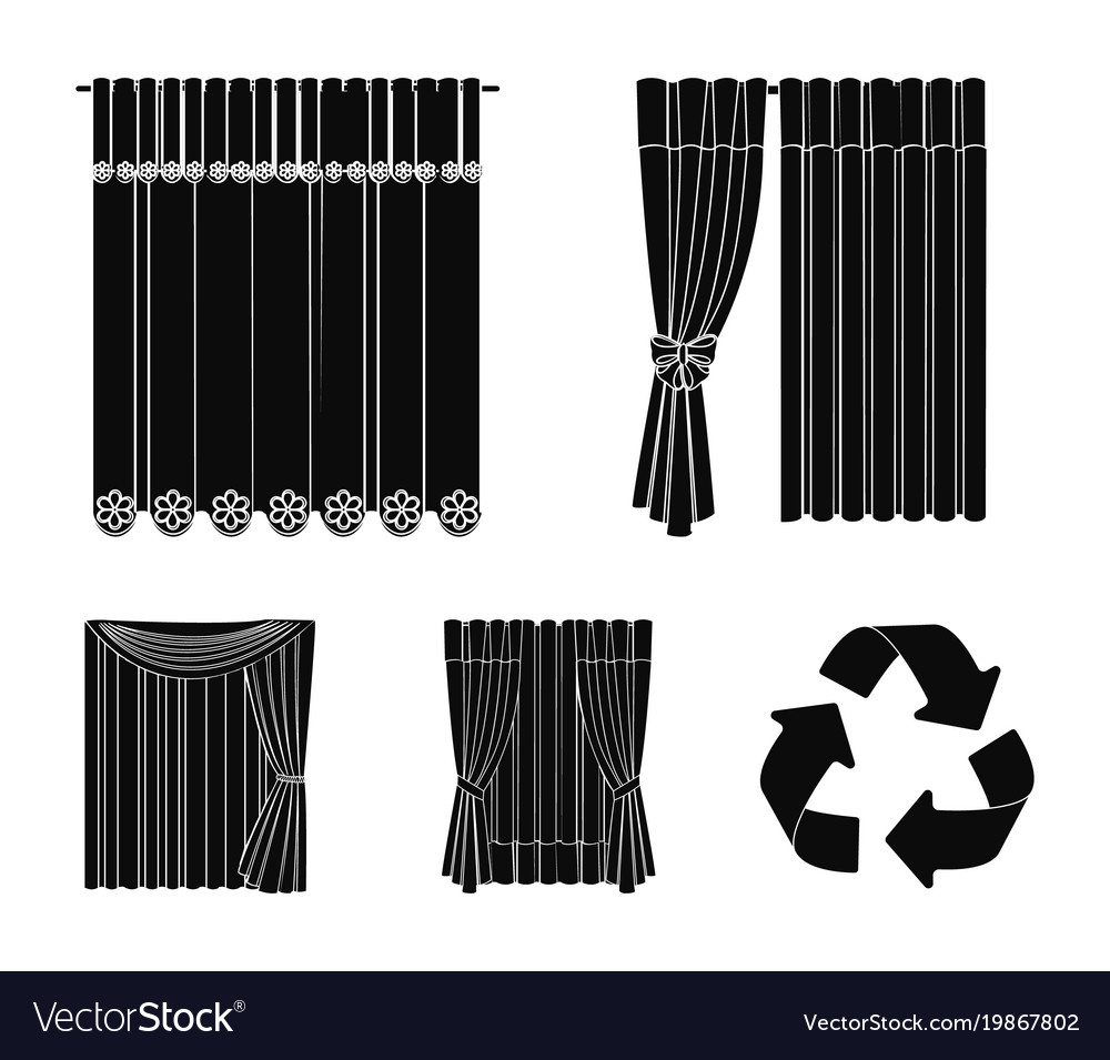 Curtains Drapes Garters And Other Web Icon In Vector Image
