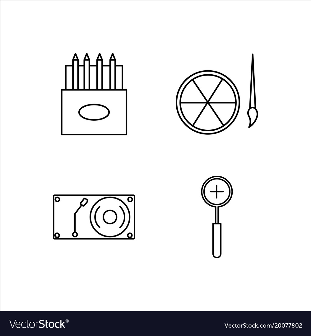 Design und Studio einfache lineare Icon-Setsimple