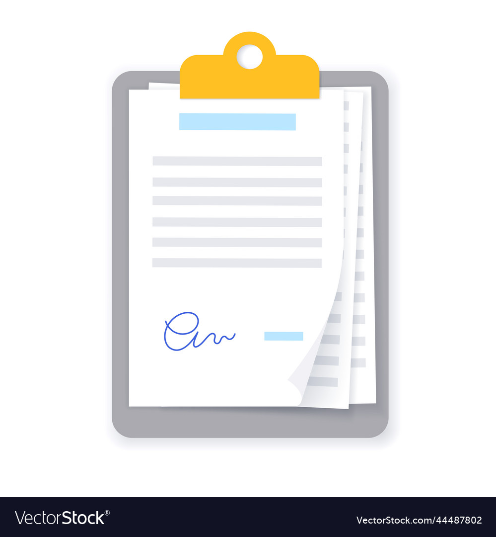 Document Paper with Signature