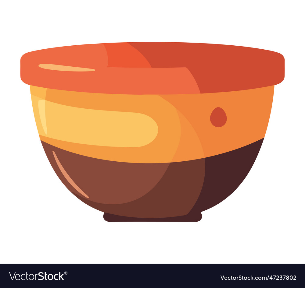 Farm to table meal in terracotta crockery Vector Image