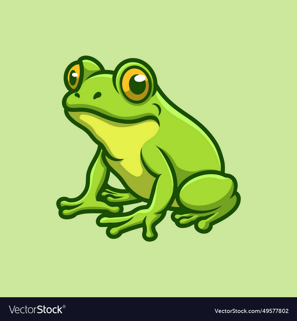 Green Frog Royalty Free Vector Image - Vectorstock