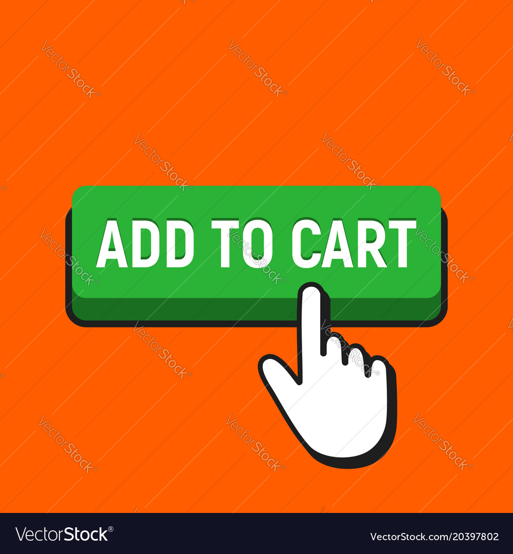 Hand mouse cursor clicks the add to cart button