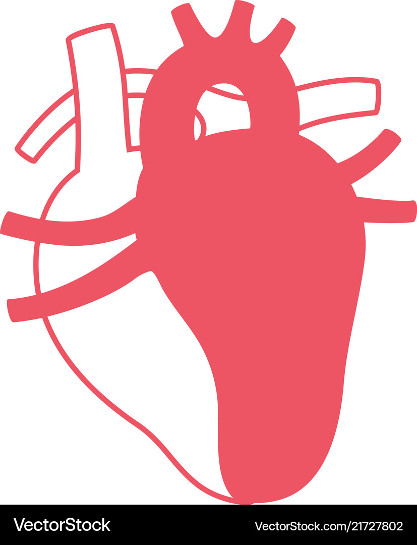 Isolated of heart Royalty Free Vector Image - VectorStock