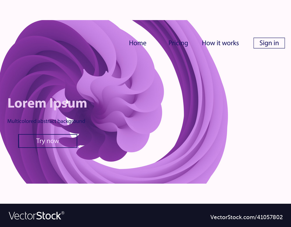 Landing page website layout abstract background vector image Landing page website layout abstract background
