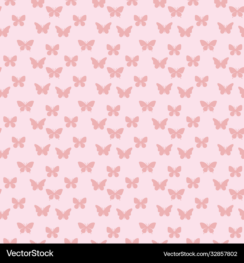 Pink butterfly pattern Royalty Free Vector Image