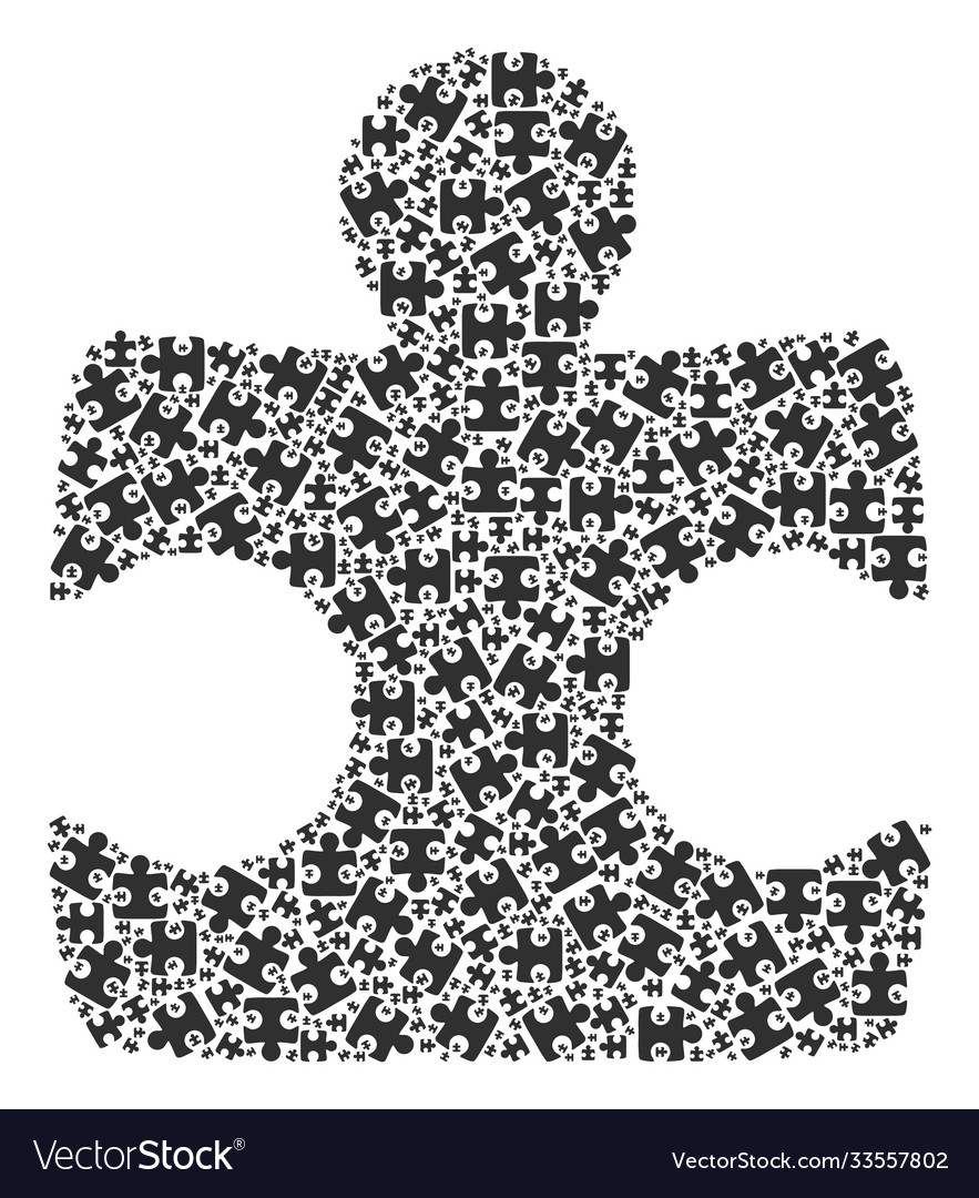 Puzzle element composition self Vector Image Puzzle element composition self