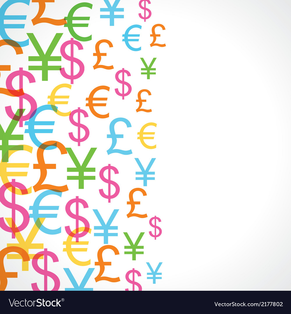 Seamless pattern background of currency signs