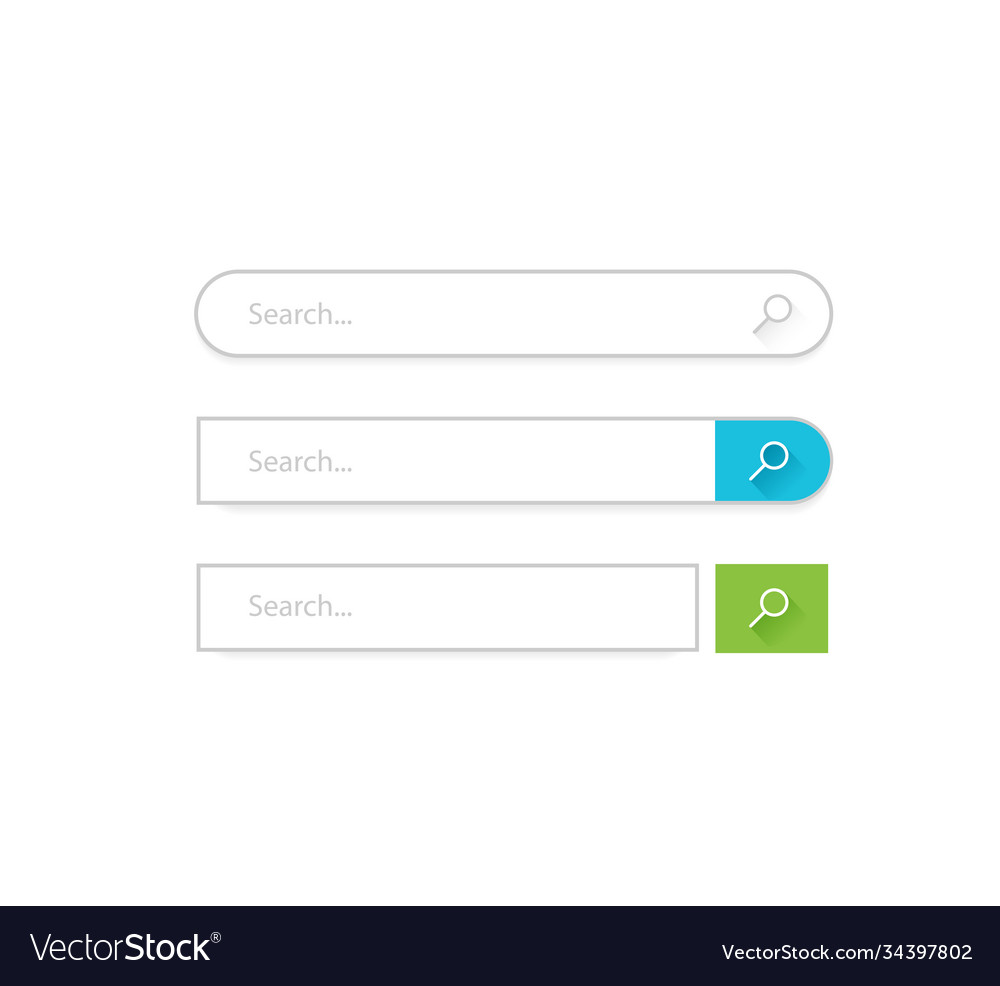 Search bar template for internet searching design vector image Search bar template for internet searching design