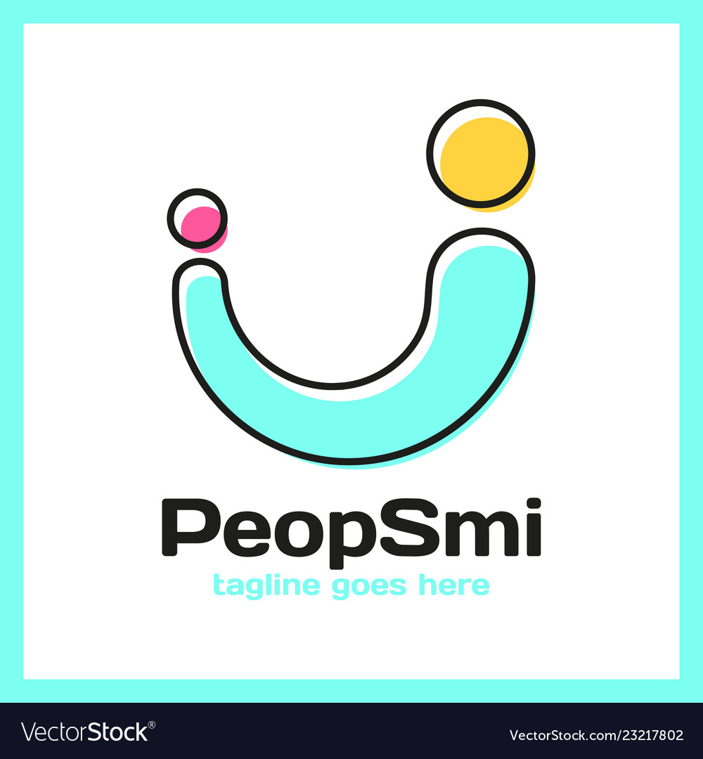 Smile chat logo - happy people