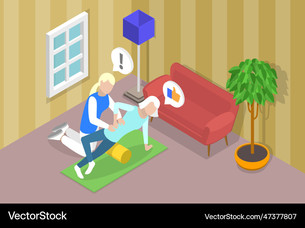 3d isometric flat conceptual Royalty Free Vector Image