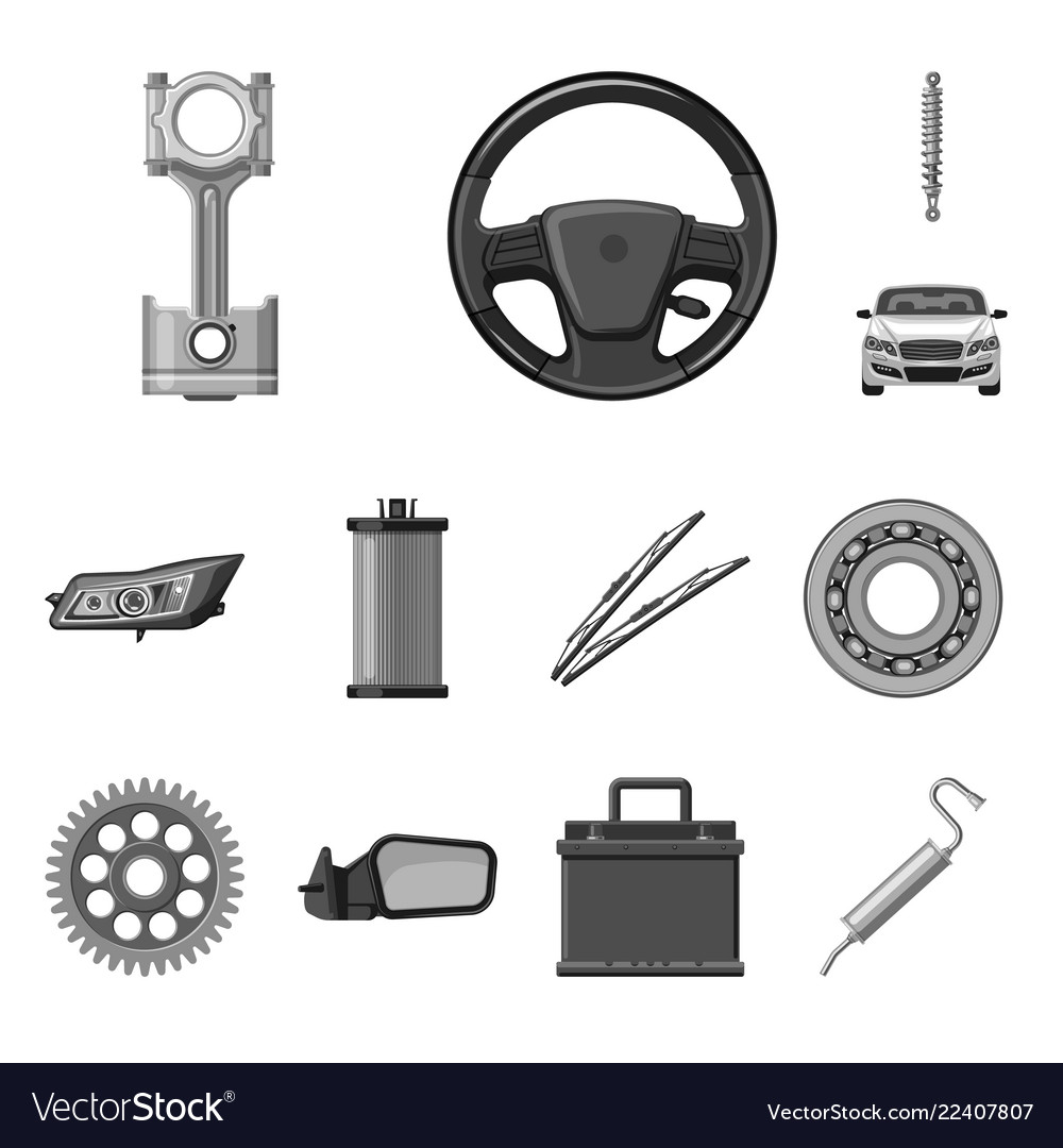 Auto and part icon set