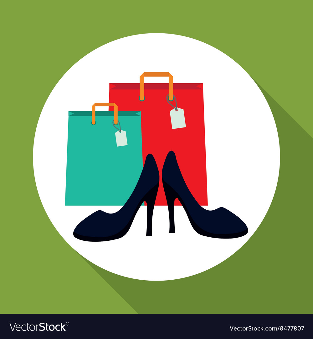 Buy Online Over White Background Fashion Shopping Vector Image