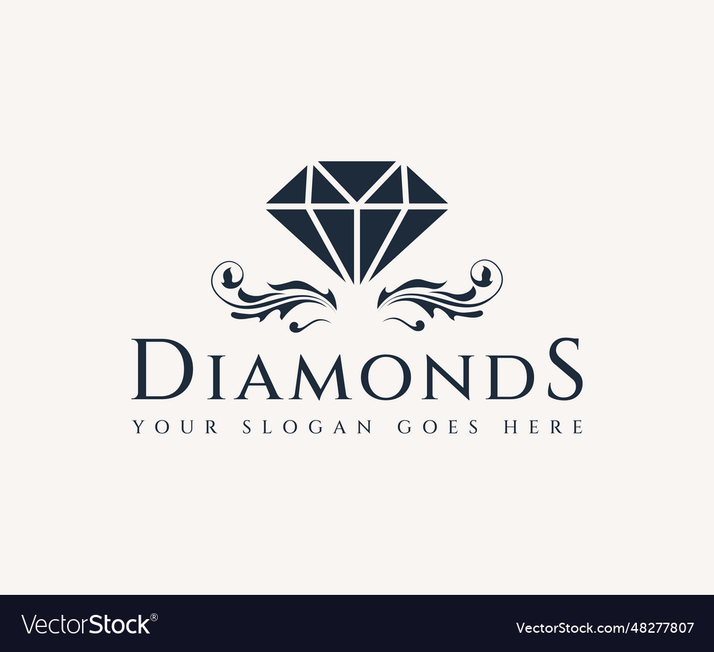 Diamond logo and icon design template Royalty Free Vector