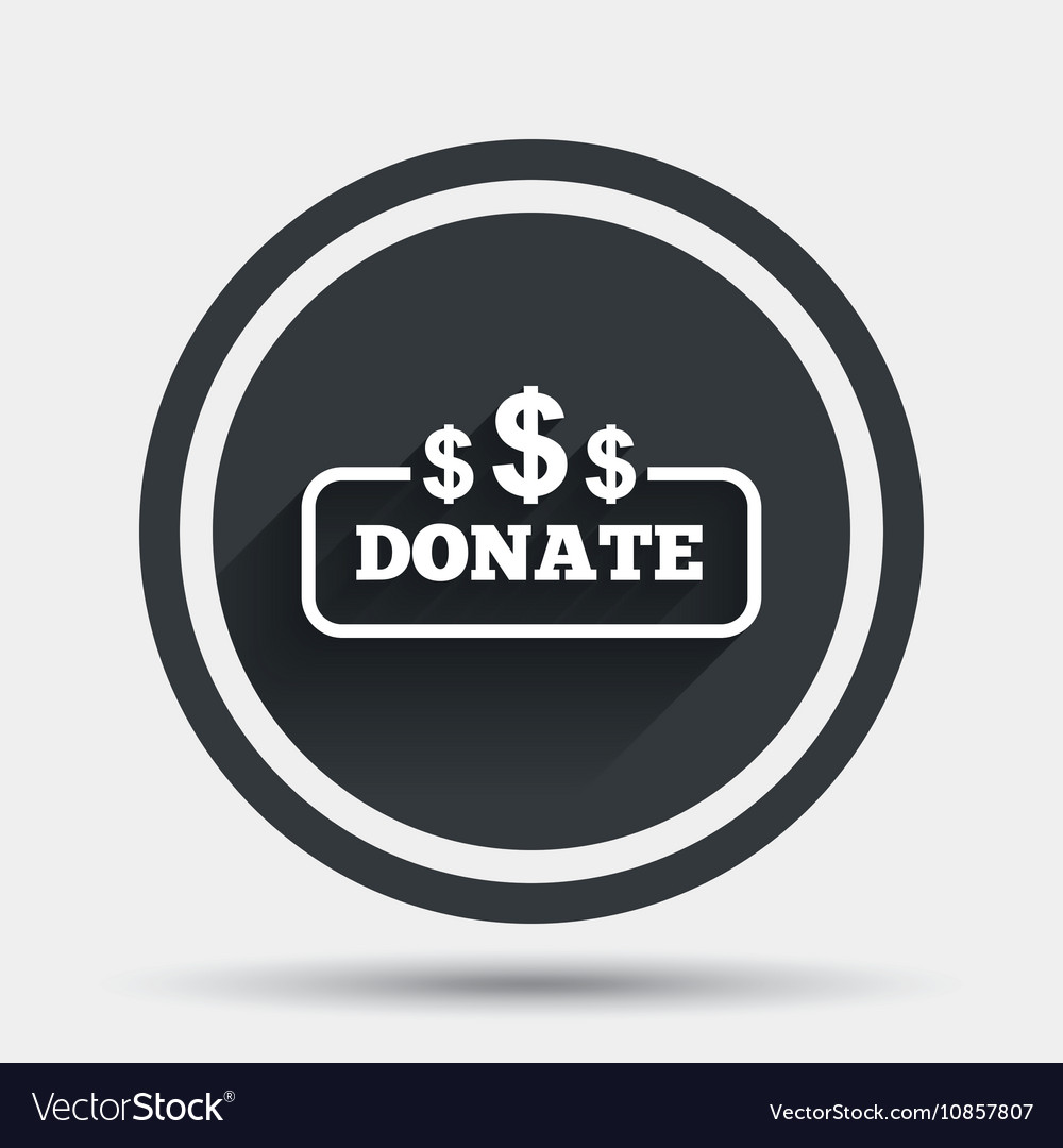 Donate sign icon dollar usd symbol