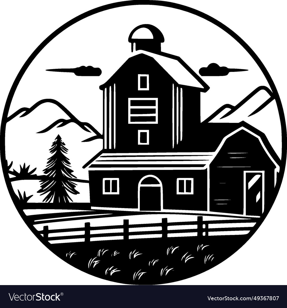 Farmhouse - minimalist and flat logo