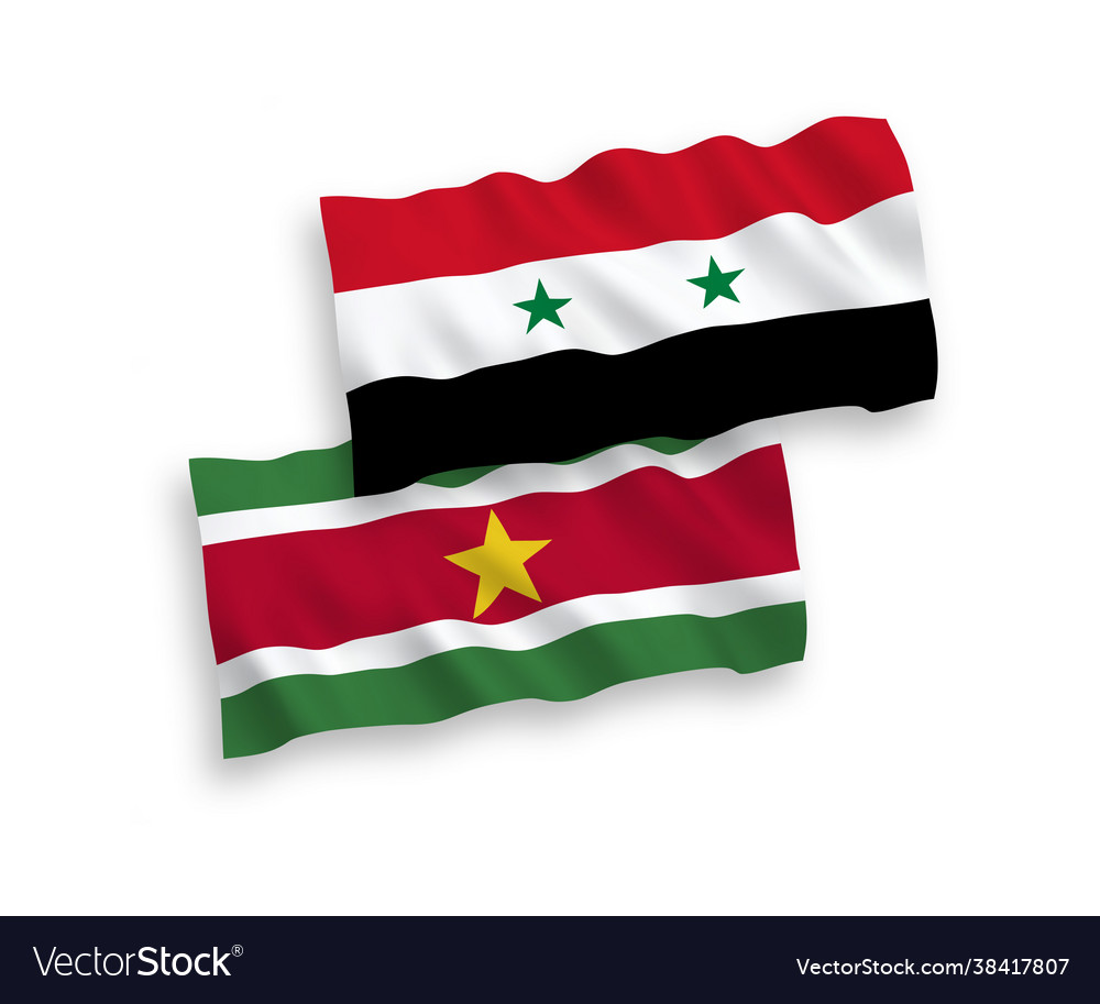 Flags of Suriname and Syria