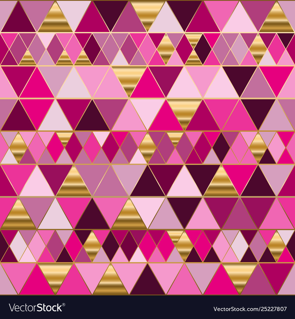 Geometry endless pattern with colorful triangles vector image Geometry endless pattern with colorful triangles