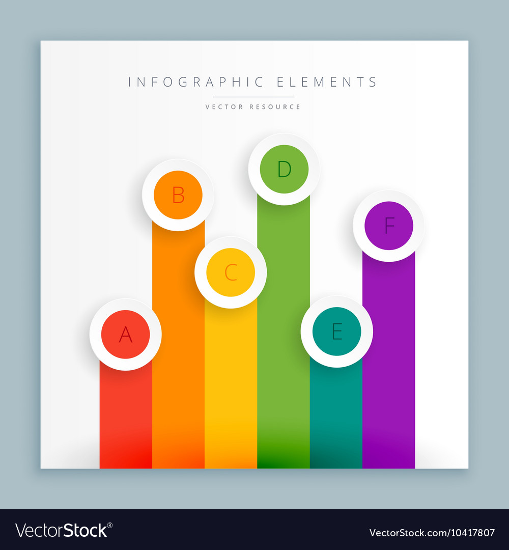 Graphical representation of colorful bars