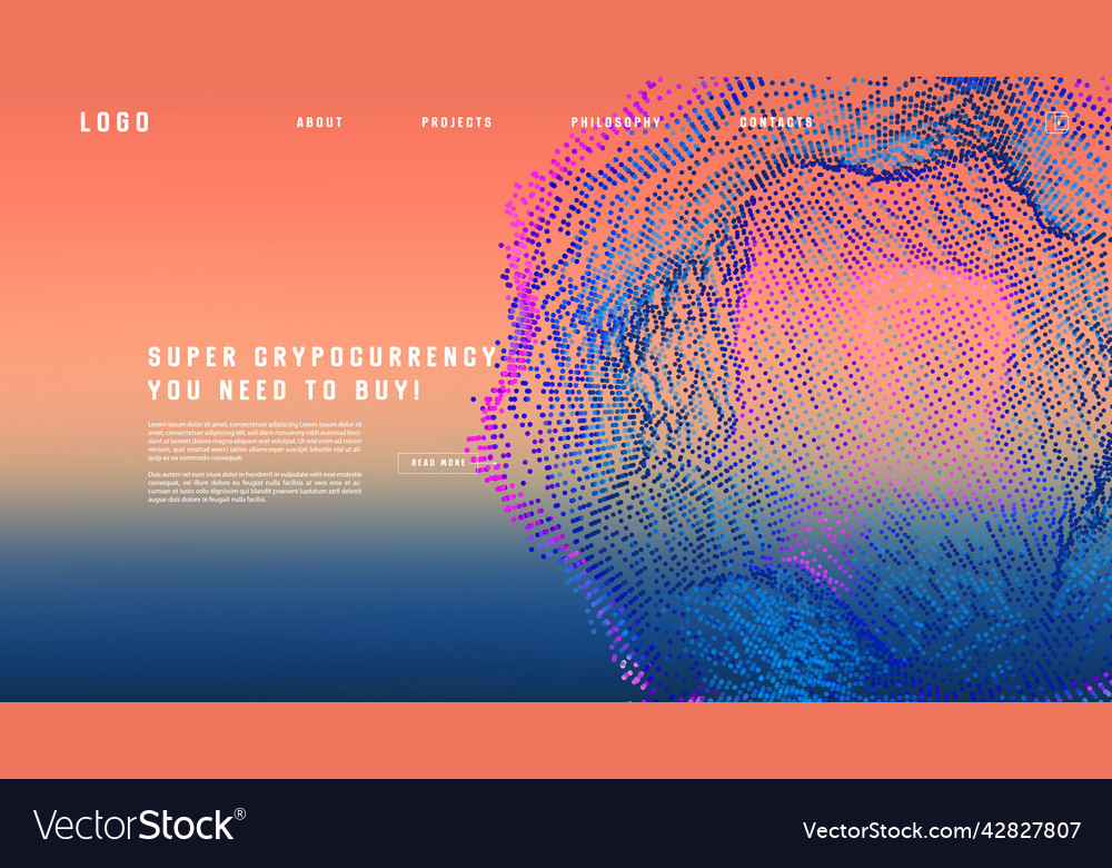 Landing page abstract design with big data Vector Image Landing page abstract design with big data