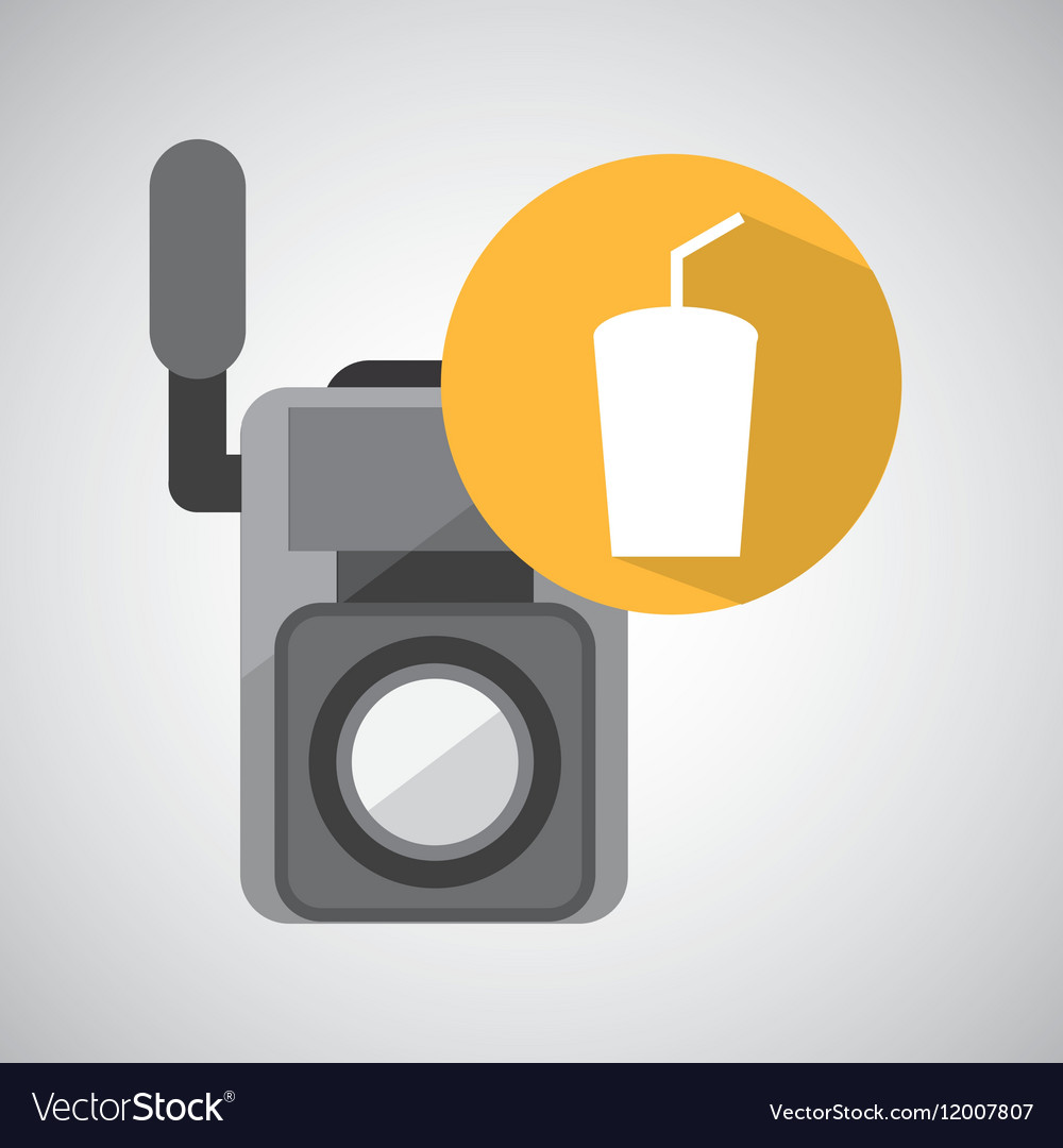 Movie video camera soda icon Royalty Free Vector Image