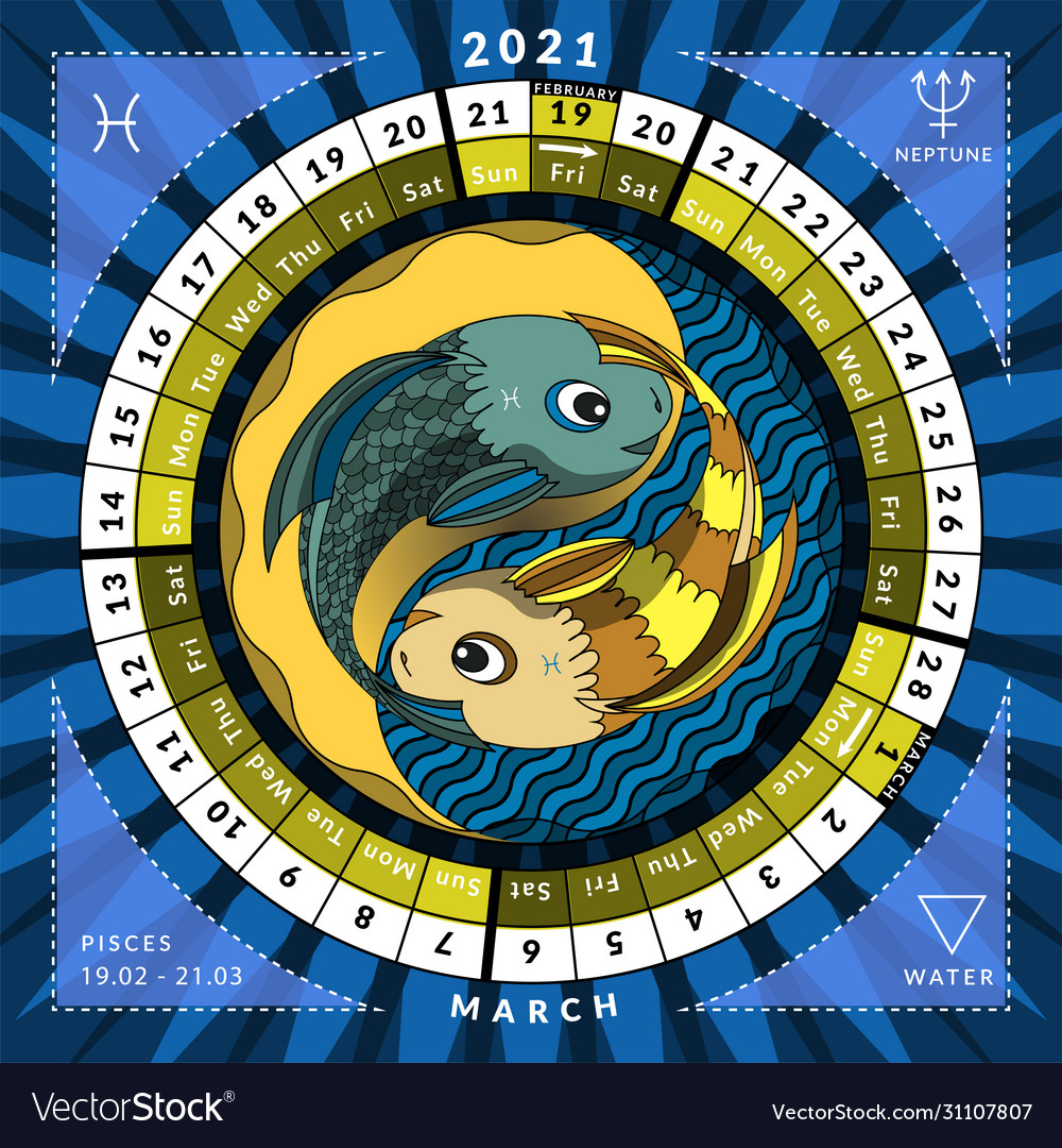 Pisces Calendar Customize and Print