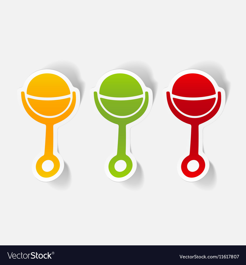Realistic design element rattle