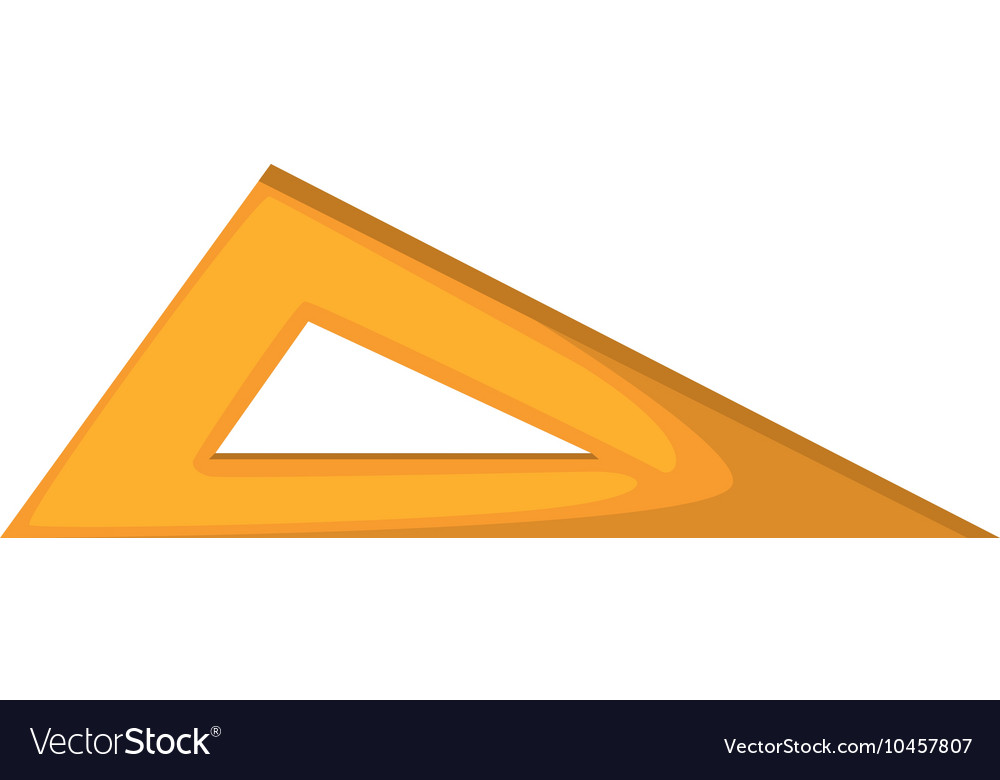 Rule triangle school isolated icon