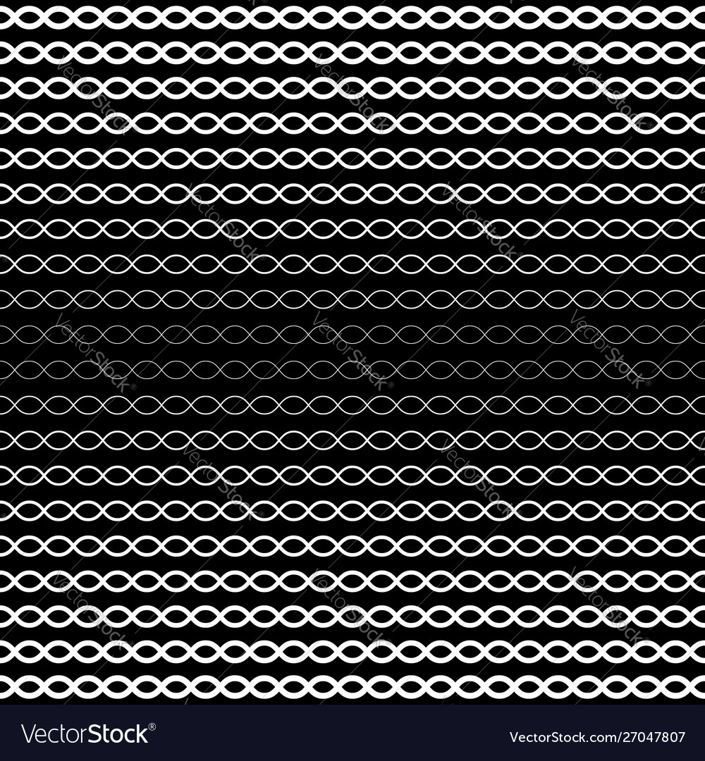 Seamless pattern wavy lines chain vector image Seamless pattern wavy lines chain