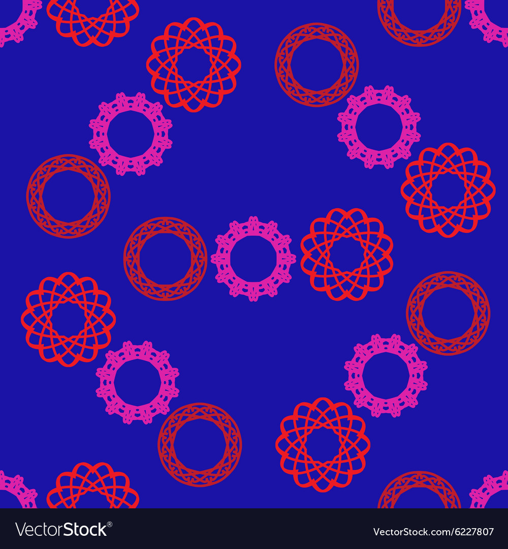 Seamless pattern with circular ornament