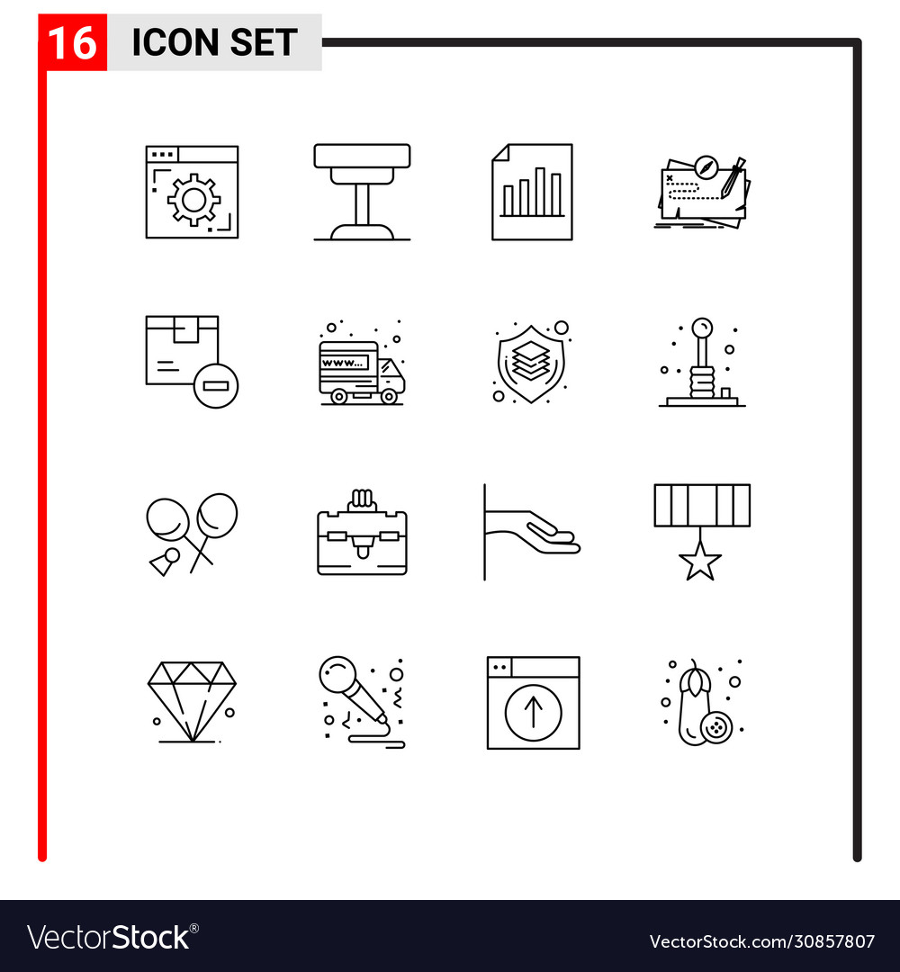 Set 16 outlines on grid for quest map table