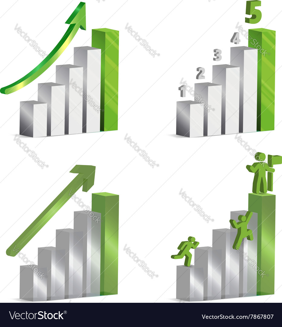 Set of 3d graphics