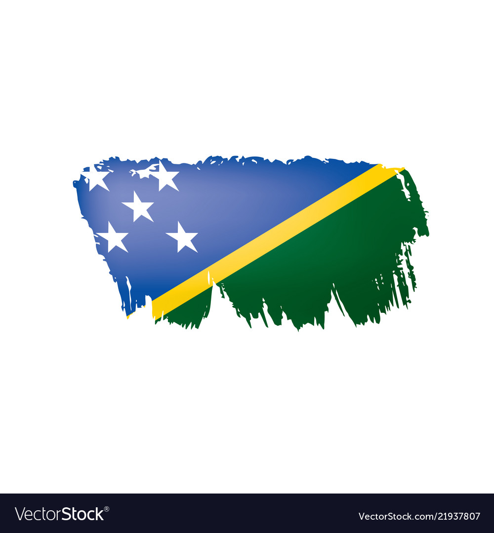 Solomon islands flag Royalty Free Vector Image