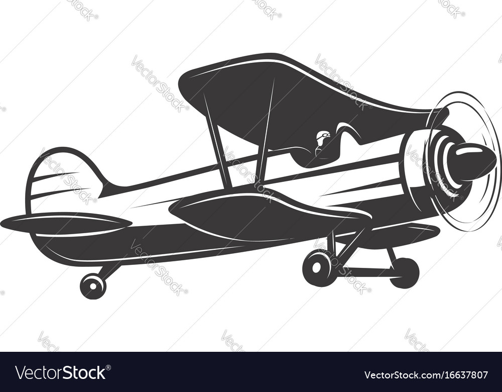 Download Vintage airplane Royalty Free Vector Image - VectorStock