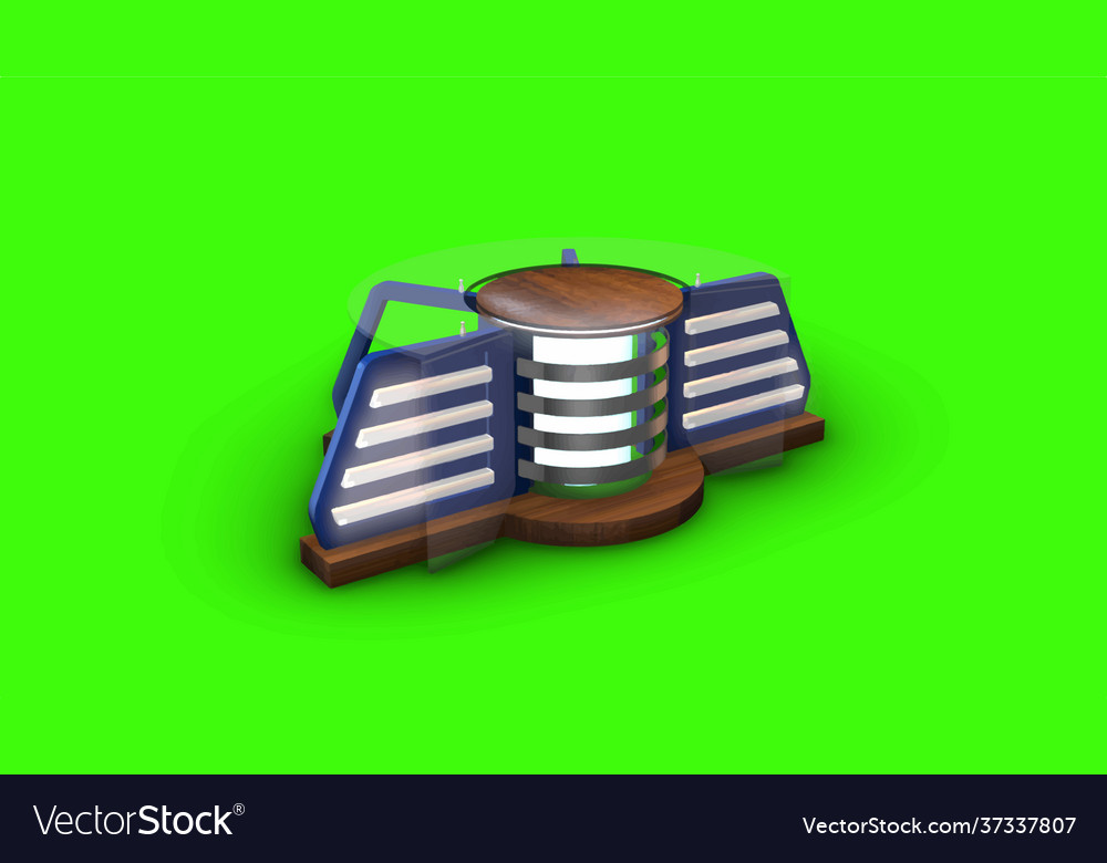 Virtual tv studio news desk 3d rendering