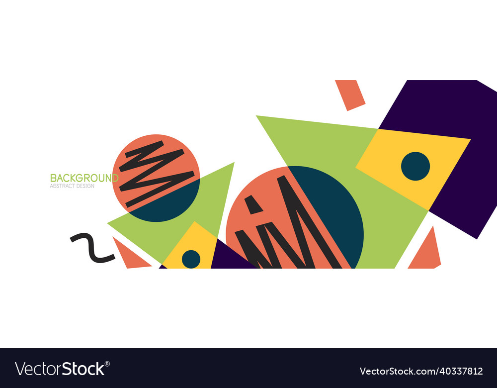 Abstract background blocks lines triangles vector image Abstract background blocks lines triangles