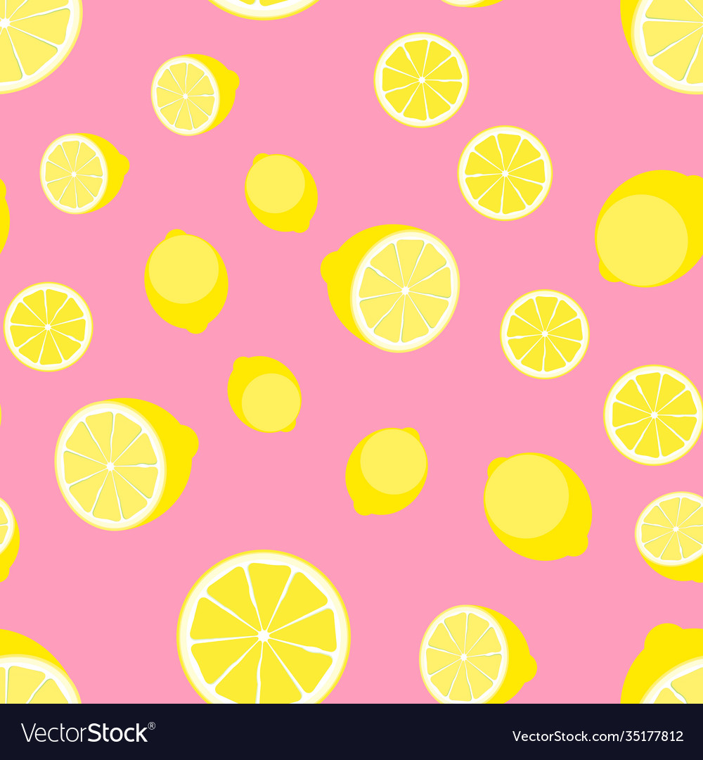 Abstract lemon seamless pattern background Vector Image Abstract lemon seamless pattern background