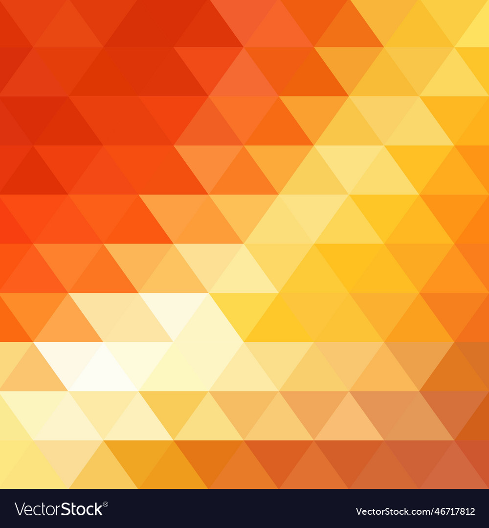Abstract orange triangles background polygonal Vector Image