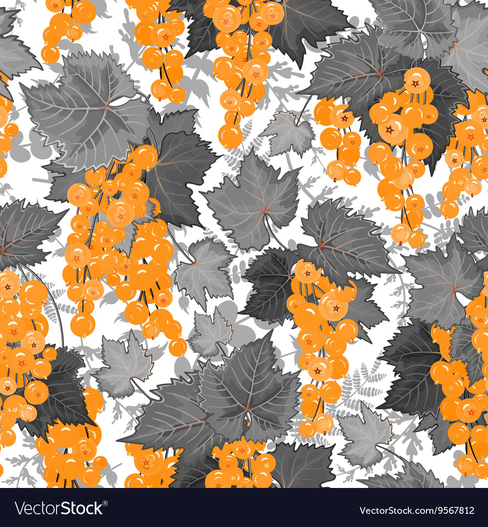 Berry pattern background with currant