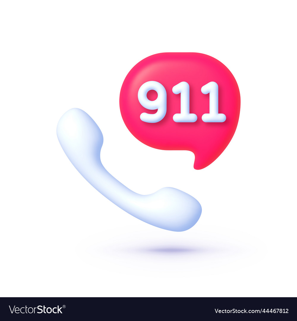 Call 911 emergency hotline service Royalty Free Vector Image