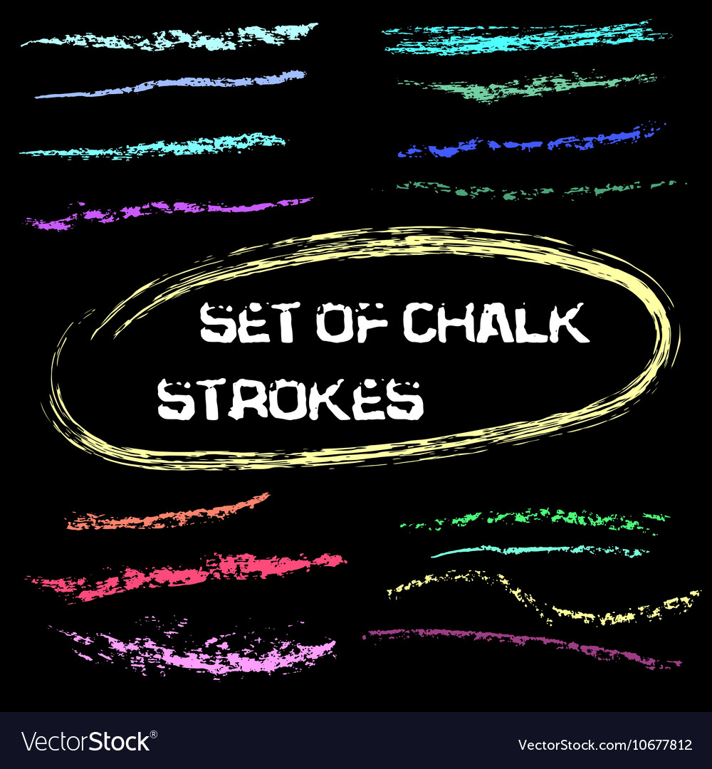 Chalk lines hand drawn strokes