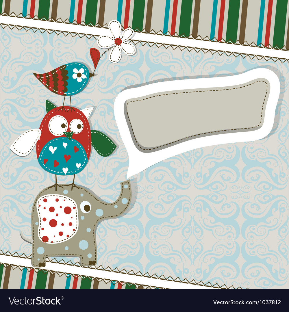 Cute Birthday Scrap Card with Animals