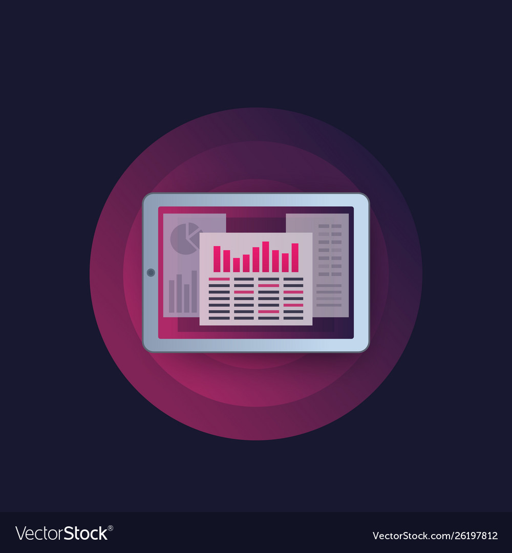 Data analytics spreadsheet icon