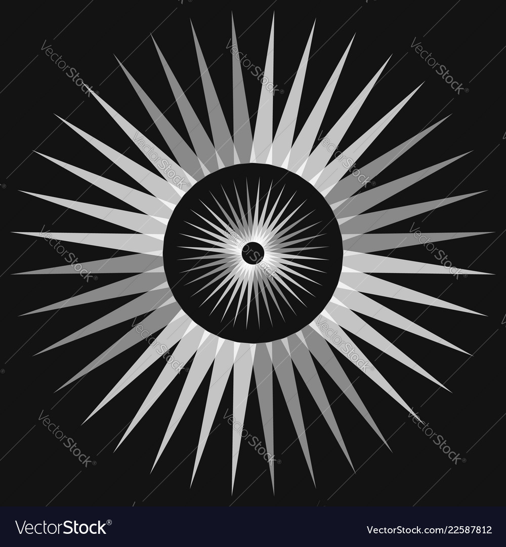 Geometric circle with transparent elements